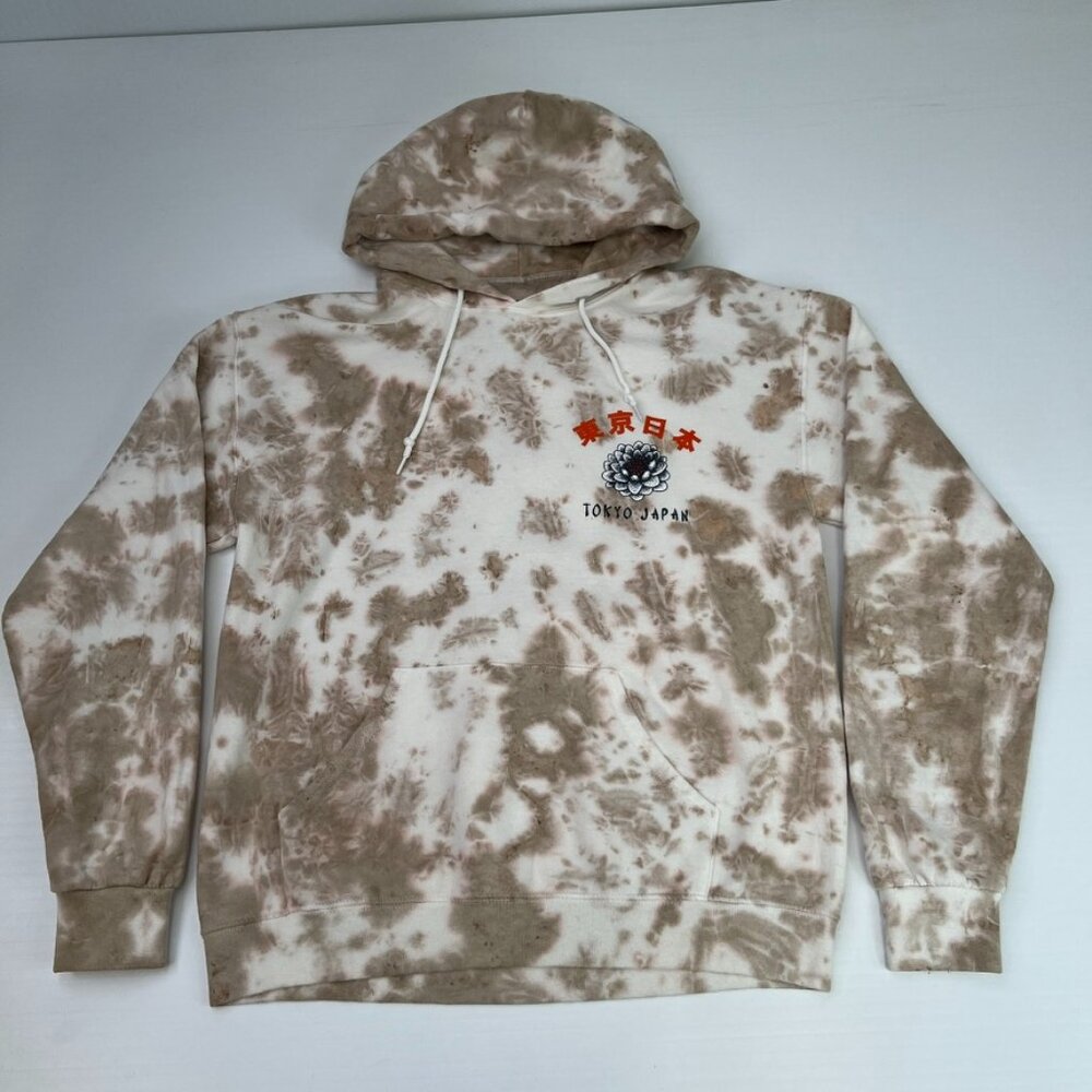 Bowery Hoodie Men Medium Spell Out Pocket Tokyo Japan Kanji Sweatshirt Hype Core